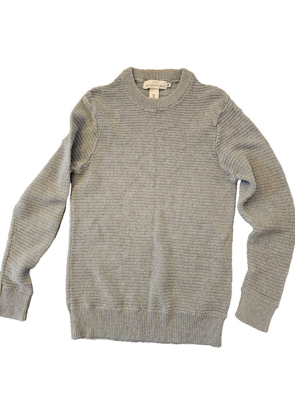 Label of Graded Goods H&M Mens Gray Cable Knit Cotton Sweater Small Crew Neck